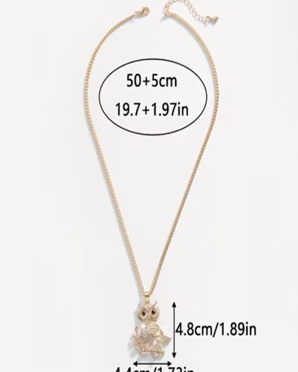 Rectangle 865 (3) Pendentif de Collier Hibou Mignon – Bijou Animal Charmant pour Femme
