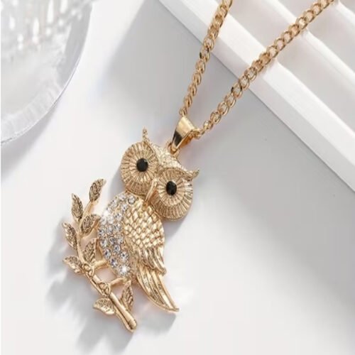 Pendentif de Collier Hibou Mignon – Bijou Animal Charmant pour Femme