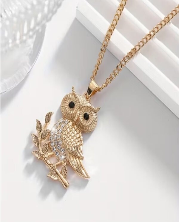 Rectangle 866 (2) Pendentif de Collier Hibou Mignon – Bijou Animal Charmant pour Femme
