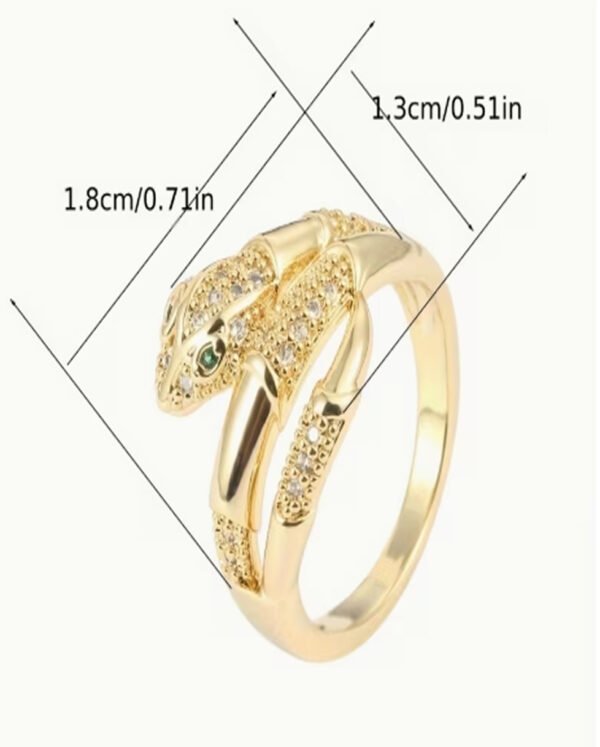 Rectangle 866 Bague Serpent Unique pour Femme – Anneau Ajustable au Style Audacieux et Élégant