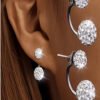 1 Paire (2 Pièces) de Boucles d'Oreilles à Paillettes – Puces Éclatantes et Festives pour Femme