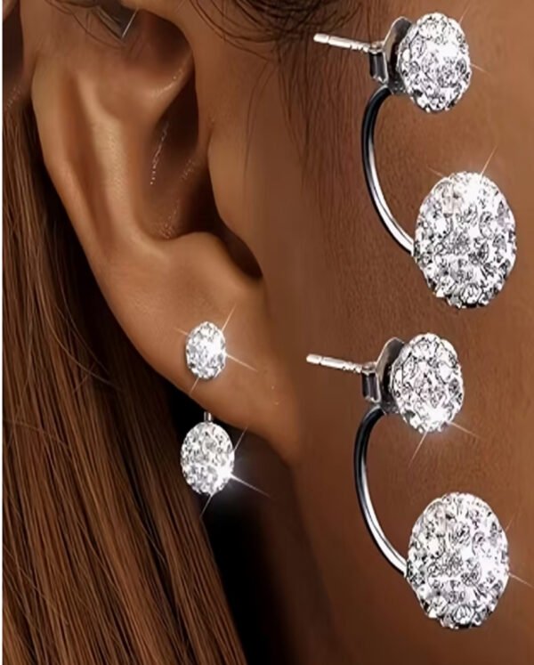1 Paire (2 Pièces) de Boucles d'Oreilles à Paillettes – Puces Éclatantes et Festives pour Femme