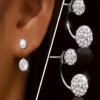 1 Paire (2 Pièces) de Boucles d'Oreilles à Paillettes – Puces Éclatantes et Festives pour Femme