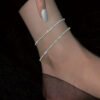 Lot de 2 Chevillères Simples et Scintillantes – Bijoux de Pied Élégants et Ajustables