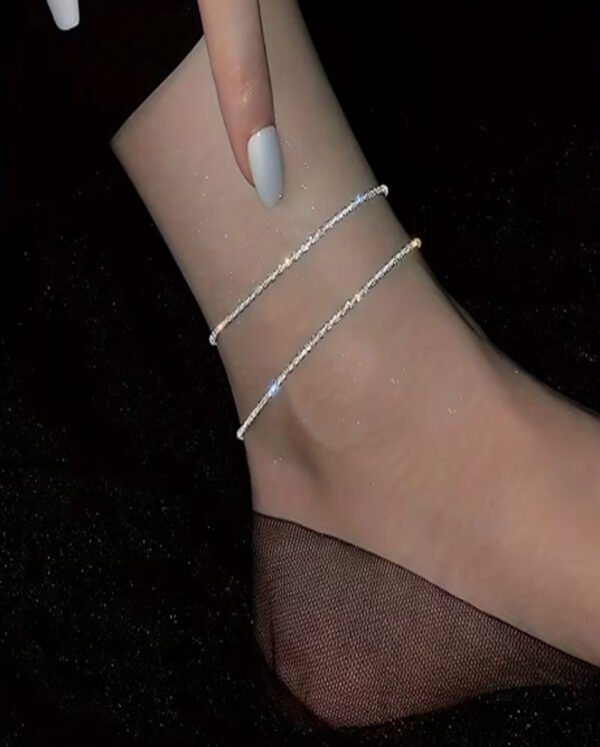 Lot de 2 Chevillères Simples et Scintillantes – Bijoux de Pied Élégants et Ajustables