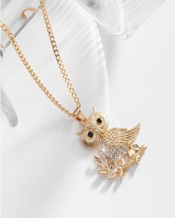 Rectangle 867 (2) Pendentif de Collier Hibou Mignon – Bijou Animal Charmant pour Femme