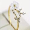 Bague Créative en Forme de Feuille et Fleur – Anneau Ajustable et Poétique pour Femme