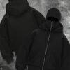 Sweat à Capuche Décontracté à Double Col et Double Capuche – Hoodie Superposé Cosy