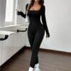 Combinaison d'Automne Ajustée à Manches Longues – Effet Seconde Peau Ultra-Stretch & Lavable en Machine