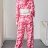 Rectangle 868 Ensemble Deux Pièces Streetwear Camouflage : Crop Top Zippé et Pantalon Droit Décontracté