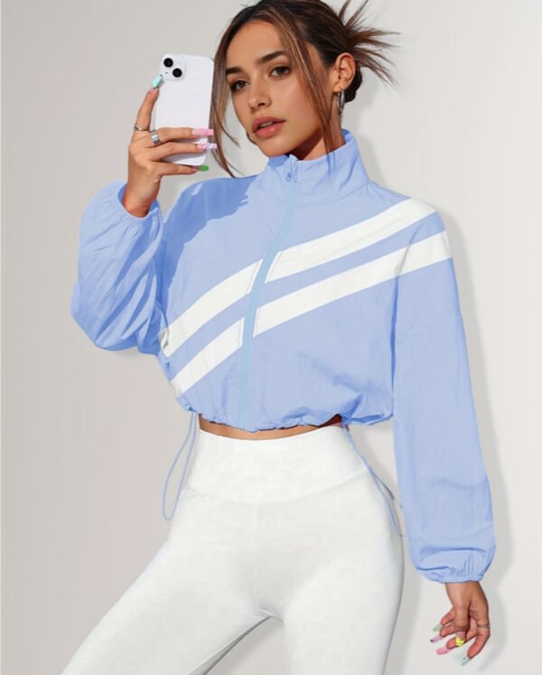 Rectangle 869 Veste de Sport Active à Col Montant – Coupe-Vent Ajustable et Cintrable