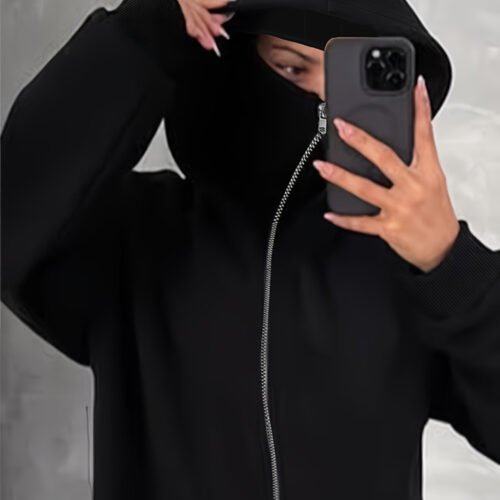 Sweat à Capuche Décontracté à Double Col et Double Capuche – Hoodie Superposé Cosy