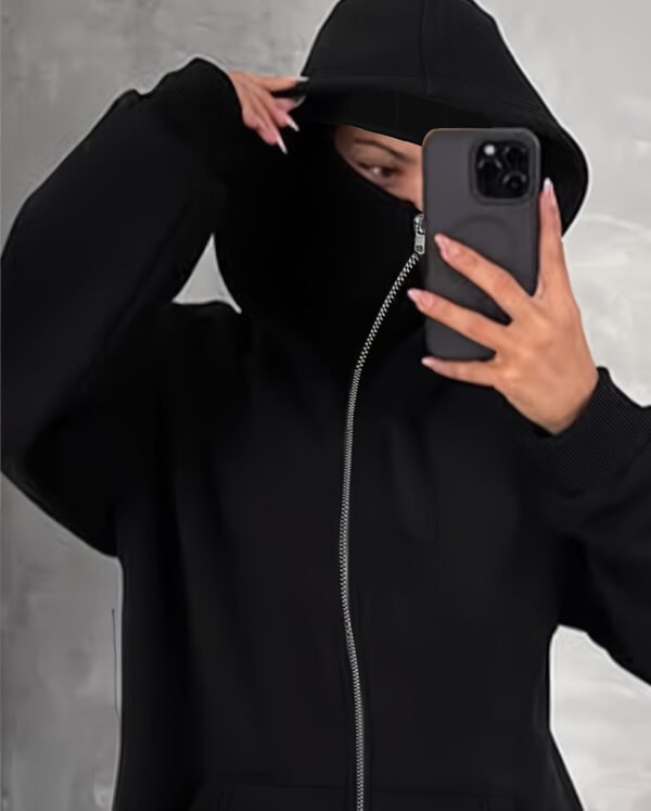 Sweat à Capuche Décontracté à Double Col et Double Capuche – Hoodie Superposé Cosy