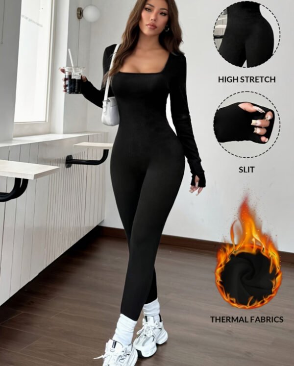 Combinaison d'Automne Ajustée à Manches Longues – Effet Seconde Peau Ultra-Stretch & Lavable en Machine
