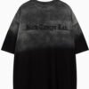 T-Shirt d’Été Premium pour Homme – Effet Délavé Vieilli et Tie-Dye Dégradé à Broderie Lettrage