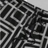 Rectangle 869 Ensemble d’Été Deux Pièces pour Homme : T-Shirt Col Rond et Short à Motif Ours Labyrinthe Tendance