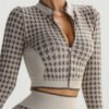 Veste de Sport Courte à Manches Évasées – Haut de Yoga Sans Couture & Séchage Rapide