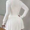 Ensemble Tennis Club pour Femme : Veste Amincissante et Jupe Plissée Technique