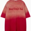 T-Shirt d’Été Premium pour Homme – Effet Délavé Vieilli et Tie-Dye Dégradé à Broderie Lettrage