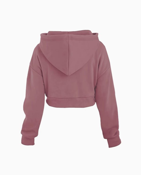 Sweat à Capuche Court Zippé – Crop Hoodie Tendance Streetwear
