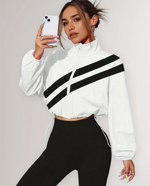Rectangle 871 Veste de Sport Active à Col Montant – Coupe-Vent Ajustable et Cintrable