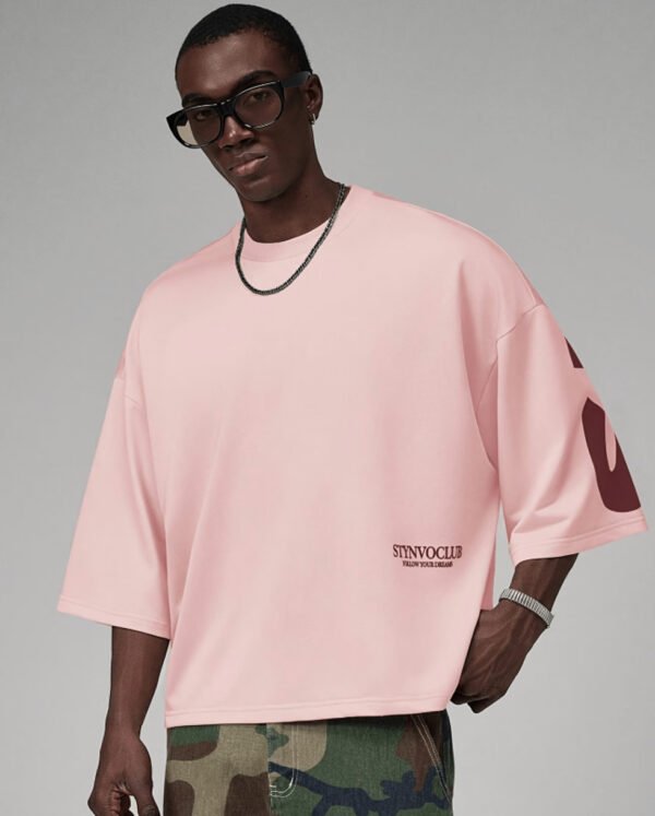 T-Shirt Streetwear Oversize STIVOCLUB pour Homme – Coupe Ample en Maille Patchwork Édition Été