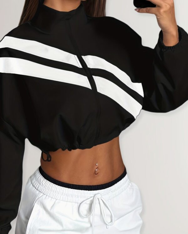 Rectangle 874 Veste de Sport Active à Col Montant – Coupe-Vent Ajustable et Cintrable
