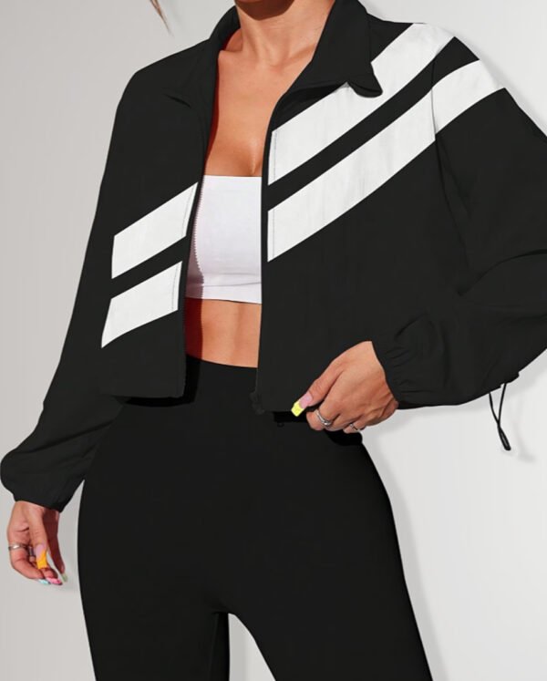 Rectangle 875 Veste de Sport Active à Col Montant – Coupe-Vent Ajustable et Cintrable