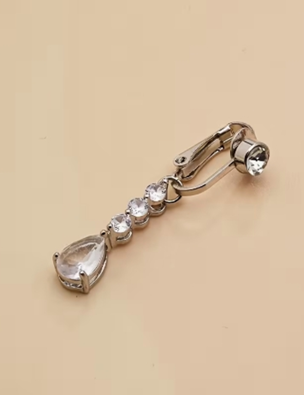 Rectangle 876 (13) Faux Piercing Corporel Élégant pour Femme – Bijou Amovible sans Perçage Tendance