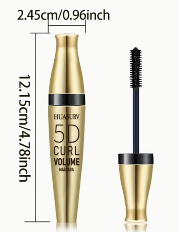 HUASURV Mascara 5D – Effet Extensions de Cils Noirs Longs, Longueur et Volume Naturels