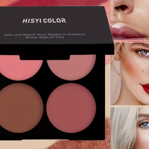 1. Nom du produit Palette de Fards à Joues Imperméable 4 Couleurs – Blush Poudre Haute Pigmentation Longue Tenue