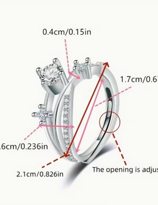 Bague Luxueuse et Élégante à Ciel Étoilé Cosmique – Anneau Galaxie Scintillant et Mystique