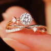 Bague Luxueuse et Élégante à Ciel Étoilé Cosmique – Anneau Galaxie Scintillant et Mystique