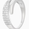 Bague Ajustable en Cuivre Élégante – Anneau Ouvert Luxueux Orné de Zircone