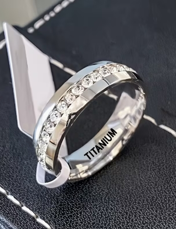 Rectangle 877 (5) bague en acier titane résistante à l'usure