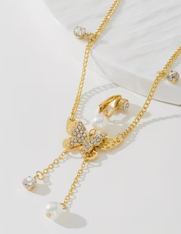 Chaîne de Corps Ajustable avec Faux Piercing Nombril – Bijou de Taille Sans Perçage Tendance pour Femme