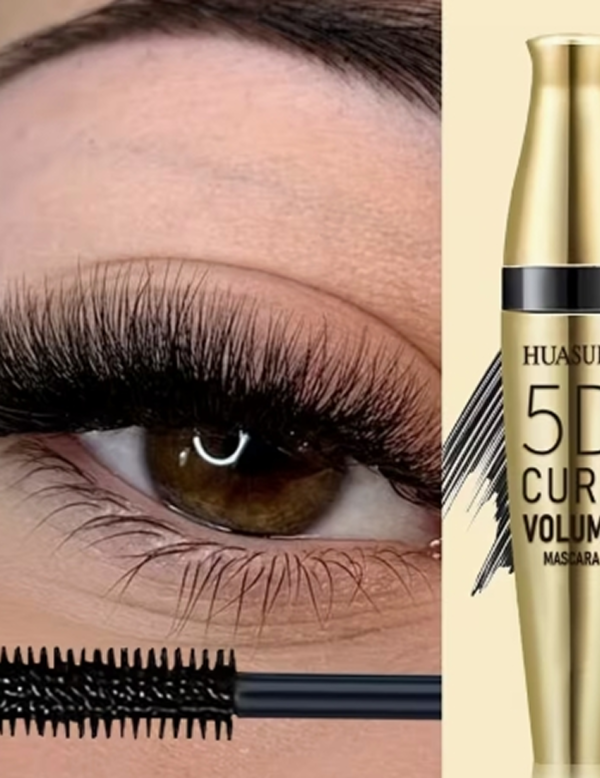 HUASURV Mascara 5D – Effet Extensions de Cils Noirs Longs, Longueur et Volume Naturels