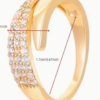 Bague Ajustable en Cuivre Élégante – Anneau Ouvert Luxueux Orné de Zircone