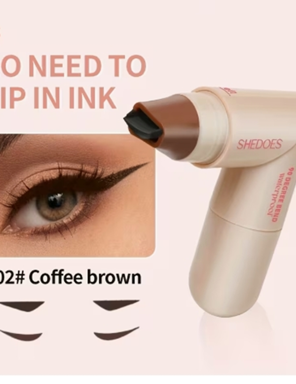 Stylo Eyeliner Double Pointe Rotative 2-en-1 – Marqueur pour les Yeux Imperméable et Anti-Bavures