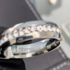 Rectangle 878 (7) bague en acier titane résistante à l'usure