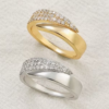 Bague Ajustable en Cuivre Élégante – Anneau Ouvert Luxueux Orné de Zircone