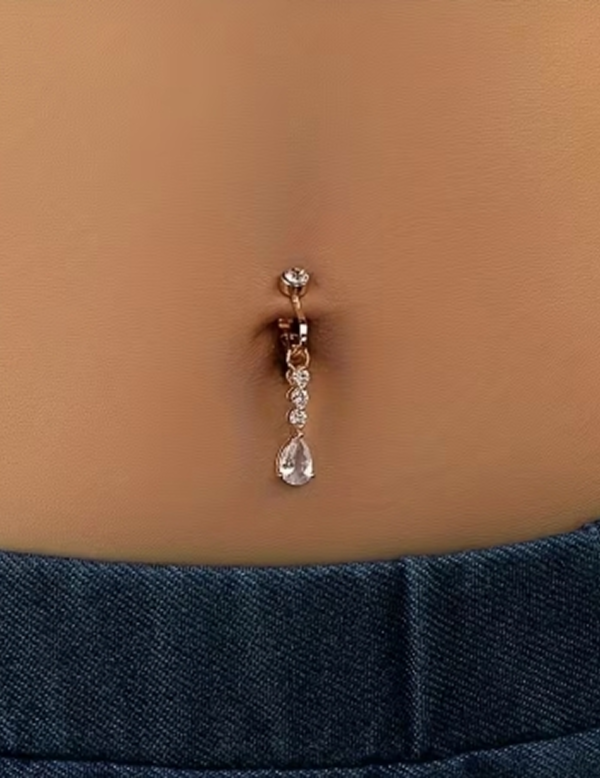 Rectangle 879 (10) Faux Piercing Corporel Élégant pour Femme – Bijou Amovible sans Perçage Tendance