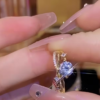 Bague Luxueuse et Élégante à Ciel Étoilé Cosmique – Anneau Galaxie Scintillant et Mystique