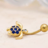 Piercing de Nombril Percé Tendance pour Femme – Bague de Ventre Élégante et Scintillante