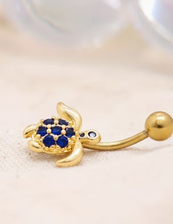 Piercing de Nombril Percé Tendance pour Femme – Bague de Ventre Élégante et Scintillante