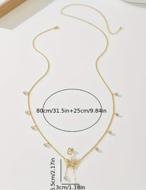 Chaîne de Corps Ajustable avec Faux Piercing Nombril – Bijou de Taille Sans Perçage Tendance pour Femme