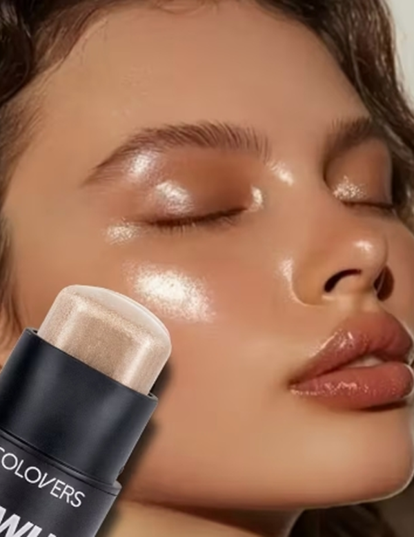Stick Enlumineur Haute Luminosité – Bâton Illuminateur Teint Scintillant et Éclat Naturel
