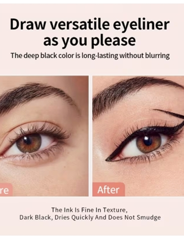 Stylo Eyeliner Double Pointe Rotative 2-en-1 – Marqueur pour les Yeux Imperméable et Anti-Bavures