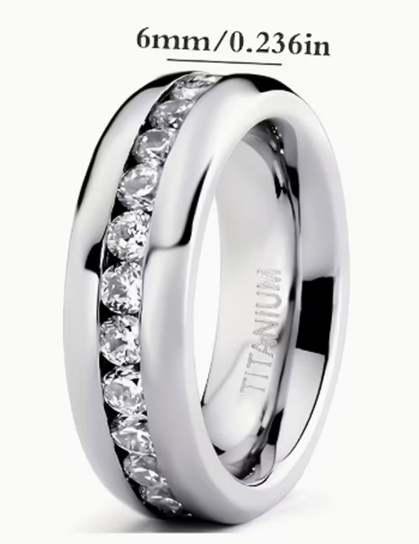 Rectangle 879 (6) bague en acier titane résistante à l'usure