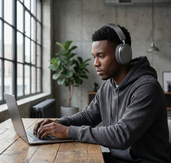 Rectangle 880 Casque Sans Fil Supra-Auriculaire de Luxe B46 – Stéréo Hi-Fi, Conception Rotative & Autonomie Longue Durée